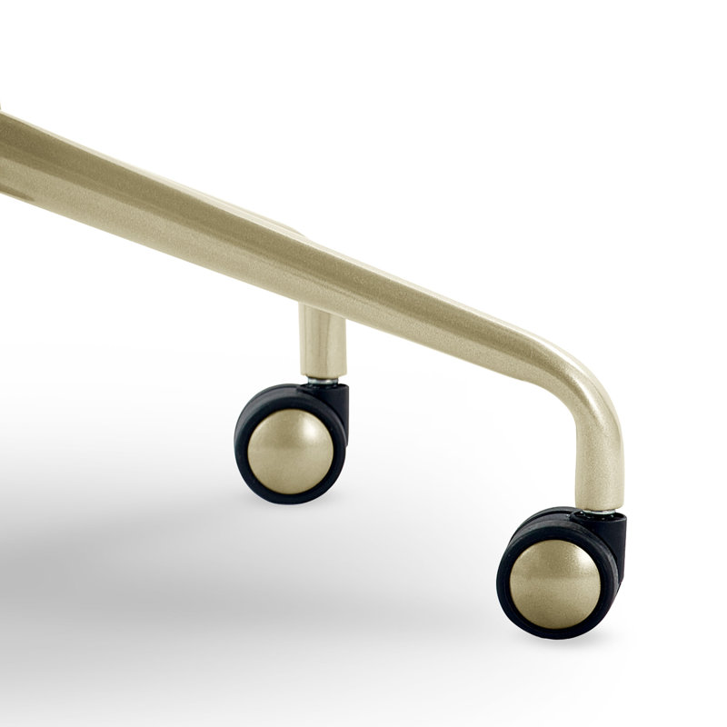 Elle Decor Giselle Modern Home Office Desk Chair with Gold Arms and